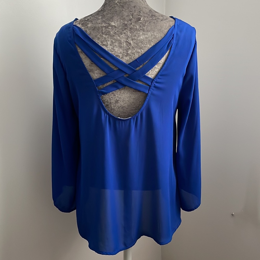 Lush Navy Blouse